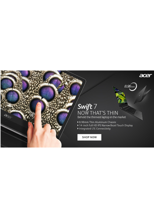 Graphic Design Portfolio: Acer Swift 7 banner on Shopee